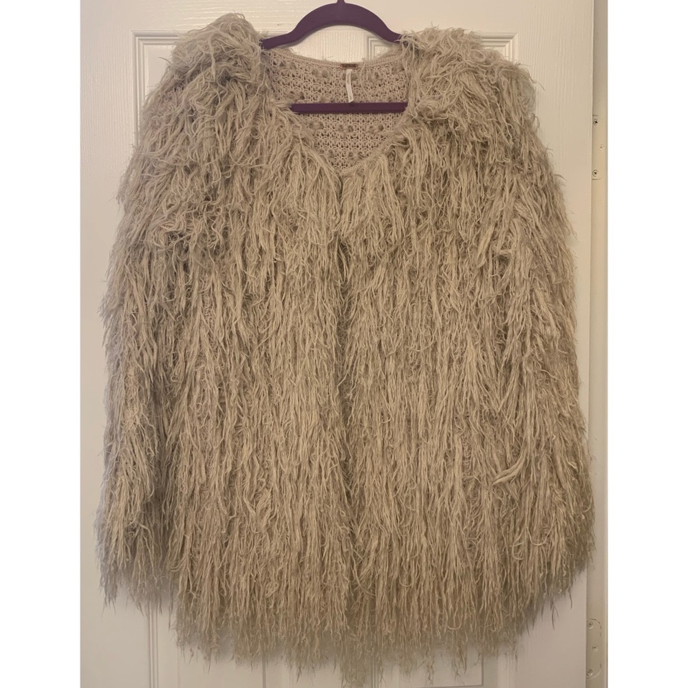 Free People shag fur jacket